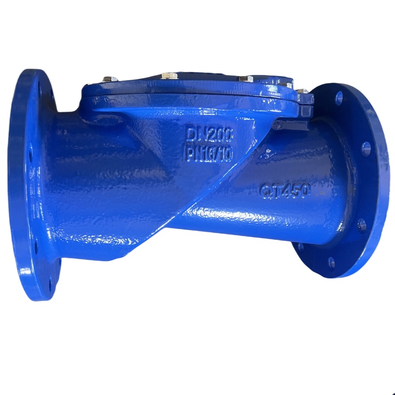Factory Hot Selling Ductile Iron Cast Iron CI PN16 Flanged Durable Rubber 45 degree Flap Check Valve