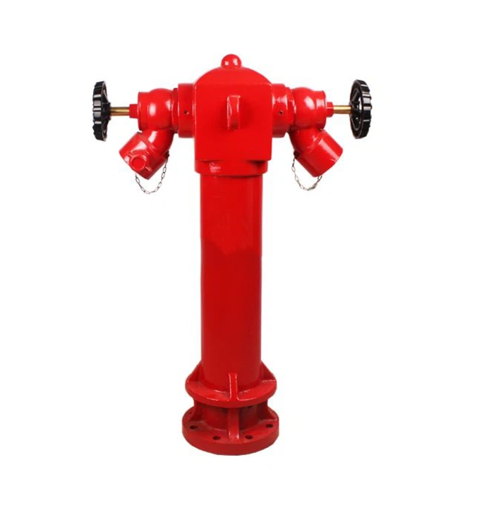 Outdoor Wet Pillar r 2 Way Fire Hydrant Aluminium Alloy Valves 2.5" For Fire Fighting Fireman